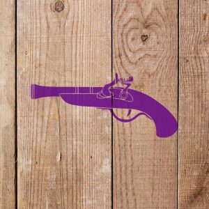 Flintlock Pistol Stencil - Art and Wall Stencil - Image 3