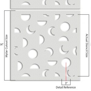 Sun and Moon Pattern Stencil - Art and Wall Stencil - Image 7