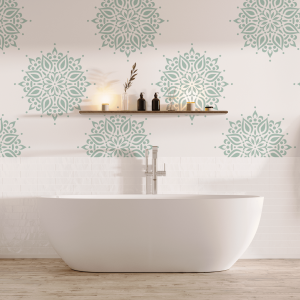 Floral Mandala Stencil - Art and Wall Stencils - Image 3