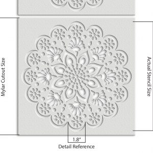 Floral Mandala Stencil - Art and Wall Stencils - Image 5