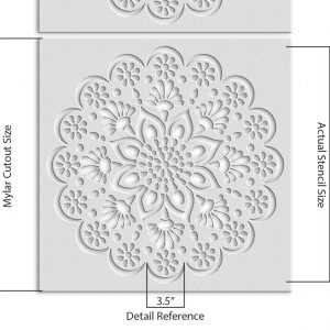 Floral Mandala Stencil - Art and Wall Stencils - Image 6