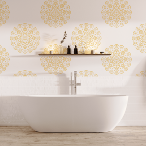 Floral Mandala Stencil - Art and Wall Stencils - Image 3