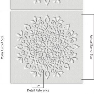 Floral Mandala Stencil - Art and Wall Stencils - Image 5