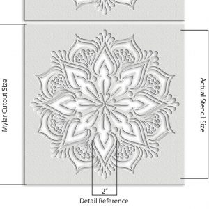 Floral Mandala Stencil - Art and Wall Stencils - Image 5