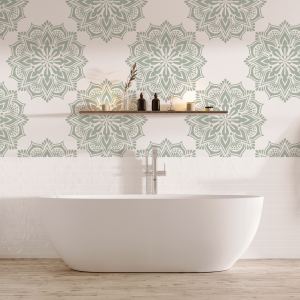 Floral Mandala Stencil - Art and Wall Stencils - Image 3