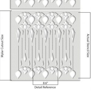 Geometric Design Stencil - Art and Wall Stencil - Image 5