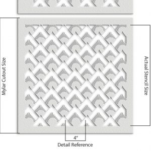 Geometric Design Stencil - Art and Wall Stencil - Image 7