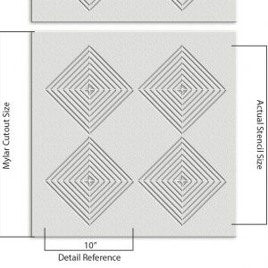 Geometric Design Stencil - Art and Wall Stencil - Image 7