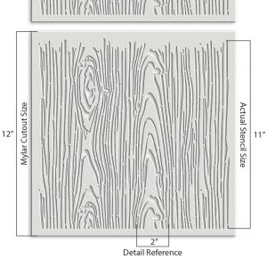Tree Bark Design Stencil - Art and Wall Stencil - Image 6