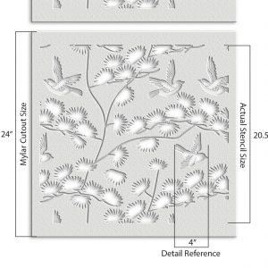 Bird Design Stencil - Art and Wall Stencil - Image 6