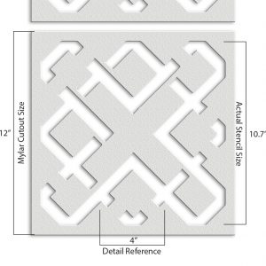 X Pattern Stencil - Art and Wall Stencil - Image 3