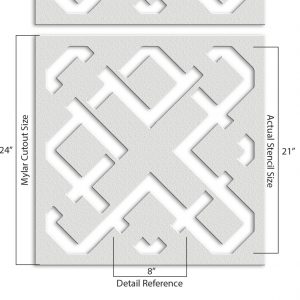 X Pattern Stencil - Art and Wall Stencil - Image 4