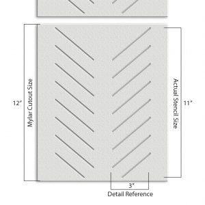 Herringbone Pattern Stencil - Art and Wall Stencil - Image 3