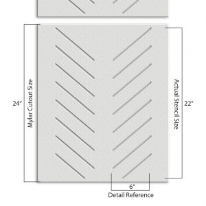 Herringbone Pattern Stencil - Art and Wall Stencil - Image 4