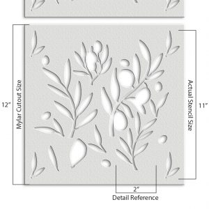 Olive Branch Stencil - Art and Wall Stencil - Image 3