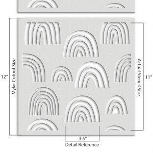 Rainbows Stencil - Art and Wall Stencil - Image 4