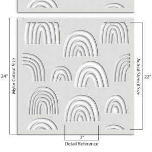 Rainbows Stencil - Art and Wall Stencil - Image 5
