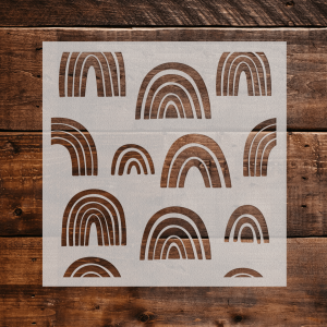 Rainbows Stencil - Art and Wall Stencil - Image 2