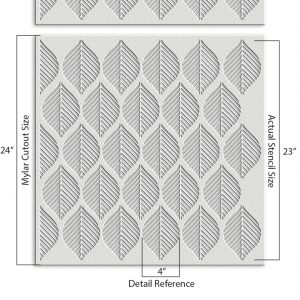 Leaf Pattern Stencil - Art and Wall Stencil - Image 5