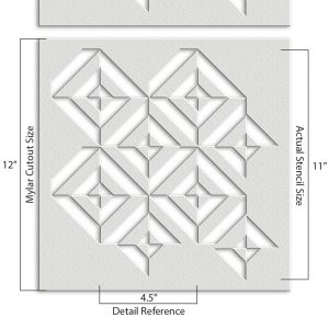Geometric Pattern Stencil - Art and Wall Stencil - Image 4