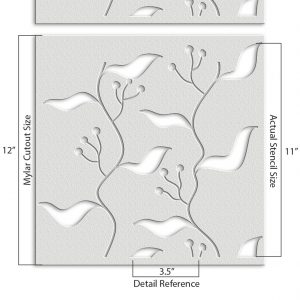 Leaf Pattern Stencil - Art and Wall Stencil - Image 5