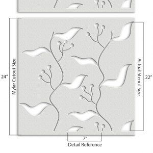 Leaf Pattern Stencil - Art and Wall Stencil - Image 4