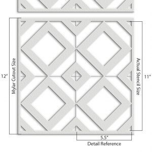 Geometric Pattern Stencil - Art and Wall Stencil - Image 4