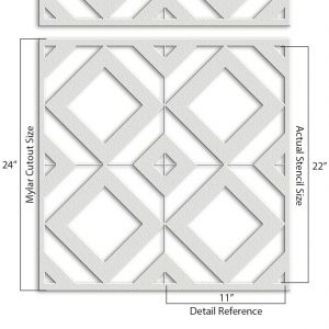 Geometric Pattern Stencil - Art and Wall Stencil - Image 5