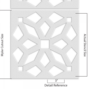 Geometric Pattern Stencil - Art and Wall Stencil - Image 4